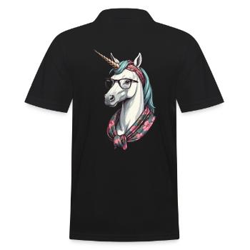 Maman Licorne Maman Drôle Maman Fête des Mères - Polo Homme - noir - Dos - Kai (181cm)