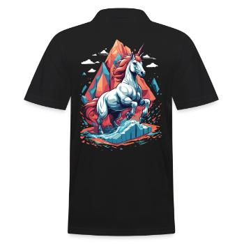 Licornes drôles Licorne aux couleurs vives - Polo Homme - noir - Dos - Kai (181cm)