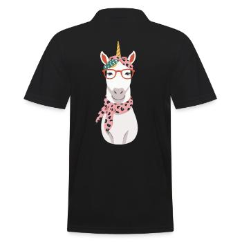 Maman Licorne Maman Drôle Maman Fête des Mères - Polo Homme - noir - Dos - Kai (181cm)