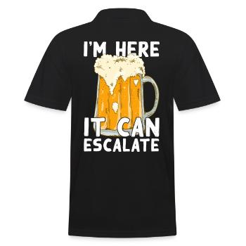 Es Kann Eskalieren Für Begeisterte Biertrinker - Männer Poloshirt - Schwarz - Hinten - Kai (181cm)