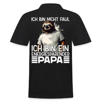 Drôle de papa paresseux Dicton humoristique - Polo Homme - noir - Dos - Kai (181cm)