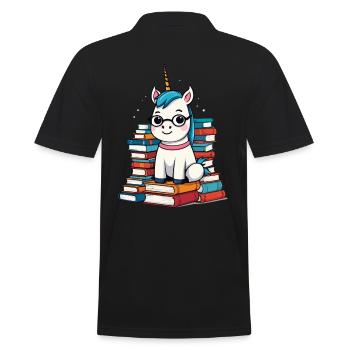 Mignon rat de bibliothèque licorne Créatures mythiques magiques - Polo Homme - noir - Dos - Kai (181cm)
