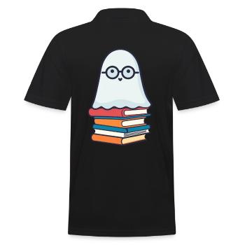 Amoureux des livres Style Petits livres Halloween - Polo Homme - noir - Dos - Kai (181cm)