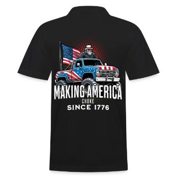Amerika Ersticken Seit 1776 4. Juli - Männer Poloshirt - Schwarz - Hinten - Kai (181cm)