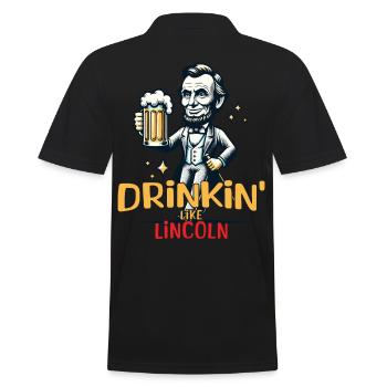 Drinkin comme Lincoln Retro Vintage Design 4. - Polo Homme - noir - Dos - Kai (181cm)