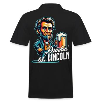 Boire comme Lincoln Design vintage rétro - Polo Homme - noir - Dos - Kai (181cm)