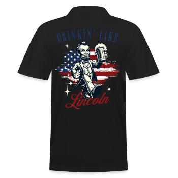 Drinkin' Like Lincoln Design rétro vintage - Polo Homme - noir - Dos - Kai (181cm)