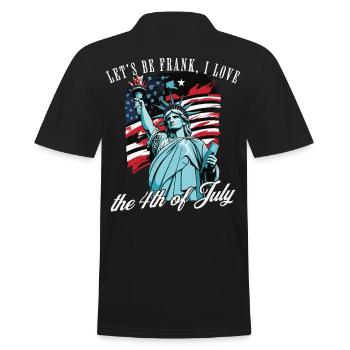 Drapeau américain de la Statue de la Liberté du 4 juillet - Polo Homme - noir - Dos - Kai (181cm)