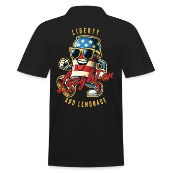 Liberty Laughter Limonade Rétro Vintage Design - Polo Homme - noir - Dos - Kai (181cm)