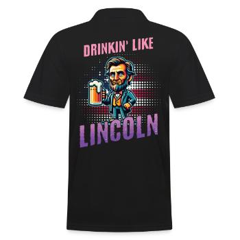 Drinkin Like Lincoln Design rétro vintage - Polo Homme - noir - Dos - Kai (181cm)