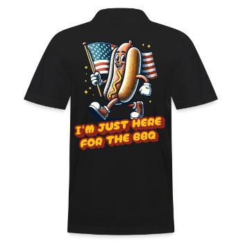 Ici pour le barbecue du 4 juillet Memorial Day Independence - Polo Homme - noir - Dos - Kai (181cm)
