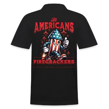 Tous les pétards américains Funny Fireworks Design - Polo Homme - noir - Dos - Kai (181cm)