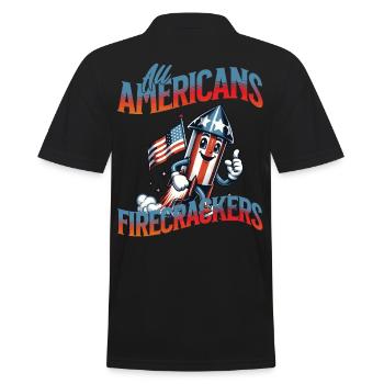 Tous les pétards américains 4 juillet Memorial Day - Polo Homme - noir - Dos - Kai (181cm)