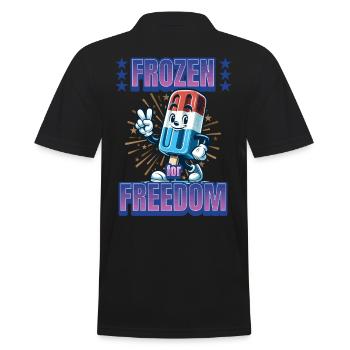 Frozen For Freedom Crème glacée au drapeau américain - Polo Homme - noir - Dos - Kai (181cm)
