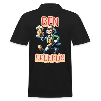 Ben Drunklin Drôle États-Unis Parodie Drapeau américain - Polo Homme - noir - Dos - Kai (181cm)