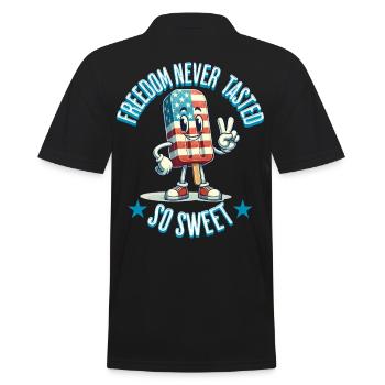 Taste of Freedom 4 juillet Ice Cream Design - Polo Homme - noir - Dos - Kai (181cm)