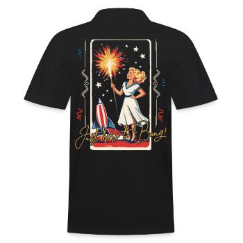 Ici Pour Bang Rétro Vintage Design 4 De Juillet - Polo Homme - noir - Dos - Kai (181cm)