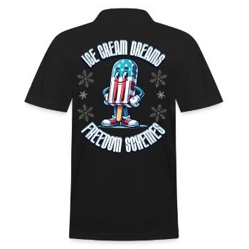 Lustiges Eis 4th Of July Memorial Day - Männer Poloshirt - Schwarz - Hinten - Kai (181cm)