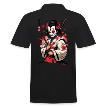 Oni Demons Mask Samurai Japanese Demon Culture - Men's Polo Shirt - black - Back - Kai (181cm)