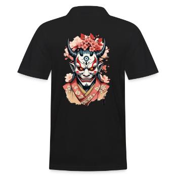 Oni Démon Masque Samouraï Esthétique Yokai - Polo Homme - noir - Dos - Kai (181cm)