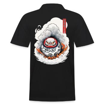 Japonais Daruma Esthétique Vintage Yokai Design - Polo Homme - noir - Dos - Kai (181cm)