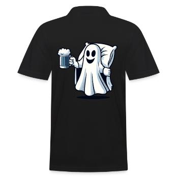 Boire Ghost Beer Lover Halloween Party - Polo Homme - noir - Dos - Kai (181cm)