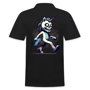 Zombie Licorne Mort-vivant Créature mystique - Polo Homme - noir - Dos - Kai (181cm)