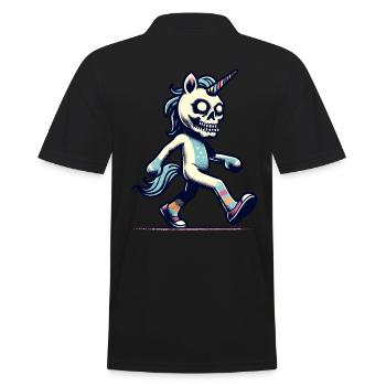 Zombie Licorne Mort-vivant Créature mystique - Polo Homme - noir - Dos - Kai (181cm)