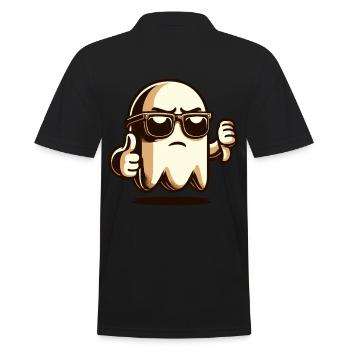 Cool fantôme drôle fête d’Halloween - Polo Homme - noir - Dos - Kai (181cm)