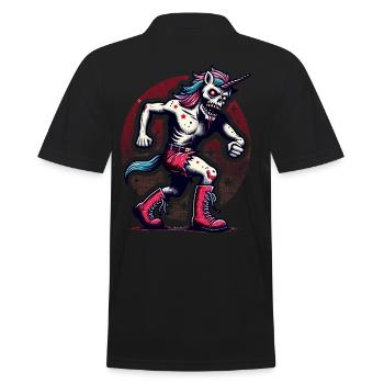 Zombie Licorne Mort-vivant Créature mystique - Polo Homme - noir - Dos - Kai (181cm)