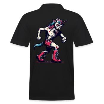 Zombie Licorne Mort-vivant Créature mystique - Polo Homme - noir - Dos - Kai (181cm)