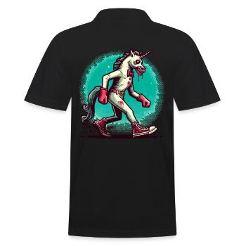 Zombie Licorne Mort-vivant Créature mystique Halloween - Polo Homme - noir - Dos - Kai (181cm)