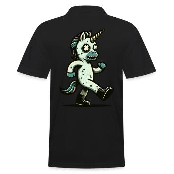 Zombie Licorne Mort-vivant Créature mystique - Polo Homme - noir - Dos - Kai (181cm)