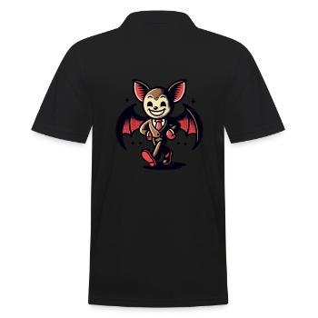 Drôle Halloween Party Vampire Style Vampire - Polo Homme - noir - Dos - Kai (181cm)