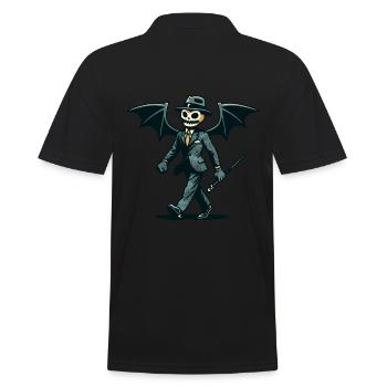 Witzige Halloween Party Gruselige Spooky Saison - Männer Poloshirt - Schwarz - Hinten - Kai (181cm)