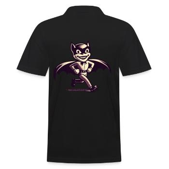 Funny Halloween Party Spooky Haunting - Men's Polo Shirt - black - Back - Kai (181cm)