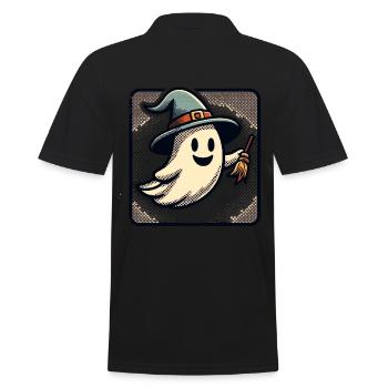 Drôle Sorcière Fantôme Sorcières Balai Halloween - Polo Homme - noir - Dos - Kai (181cm)