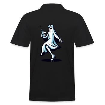 Infirmière drôle Chasse aux fantômes effrayante - Polo Homme - noir - Dos - Kai (181cm)