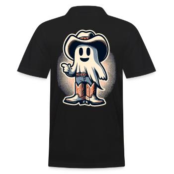 Drôle Cowboy Chasseur de fantômes Halloween Fantôme - Polo Homme - noir - Dos - Kai (181cm)