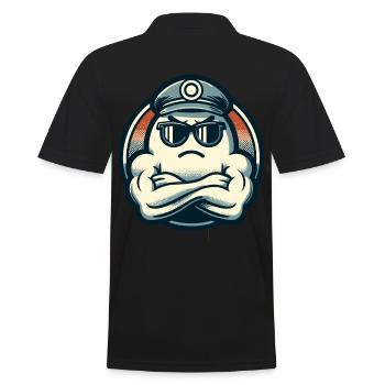 Cool Ghost Muscular Bodybuilder Lustige Halloween - Männer Poloshirt - Schwarz - Hinten - Kai (181cm)