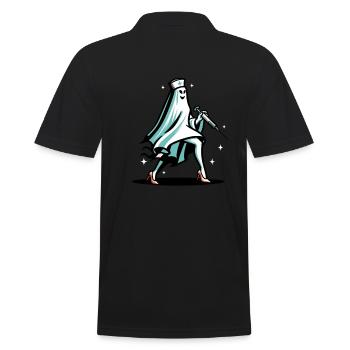 Drôle d’infirmière fantôme Halloween Costume - Polo Homme - noir - Dos - Kai (181cm)