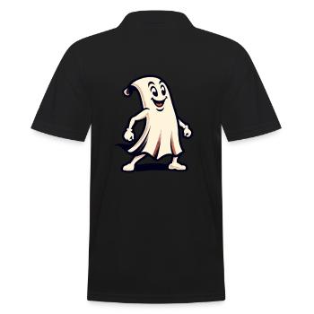 Lustiger Vintage Geist Retro Art Style - Männer Poloshirt - Schwarz - Hinten - Kai (181cm)