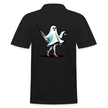 Drôle d’infirmière chasse aux fantômes Maison hantée - Polo Homme - noir - Dos - Kai (181cm)