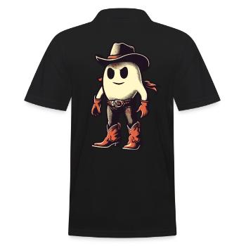 Drôle Cowboy fantôme Halloween costume - Polo Homme - noir - Dos - Kai (181cm)