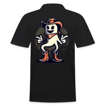 Drôle Cowboy Fantôme Halloween Costume Fun - Polo Homme - noir - Dos - Kai (181cm)