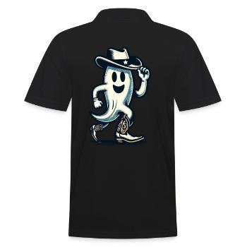 Drôle Cowboy fantôme Halloween Party - Polo Homme - noir - Dos - Kai (181cm)