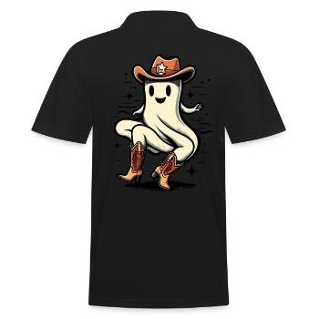 Drôle Halloween Party Creepy Ghost Cowboy - Polo Homme - noir - Dos - Kai (181cm)