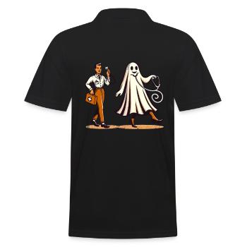 Drôle Docteur Infirmière Halloween Fantôme - Polo Homme - noir - Dos - Kai (181cm)