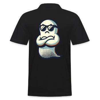 Cool fantôme Vintage Style artistique Drôle Halloween - Polo Homme - noir - Dos - Kai (181cm)