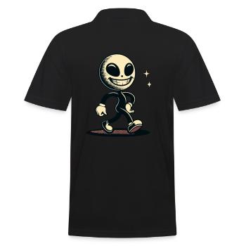 Rétro Vintage Alien Halloween Costume Décoration - Polo Homme - noir - Dos - Kai (181cm)